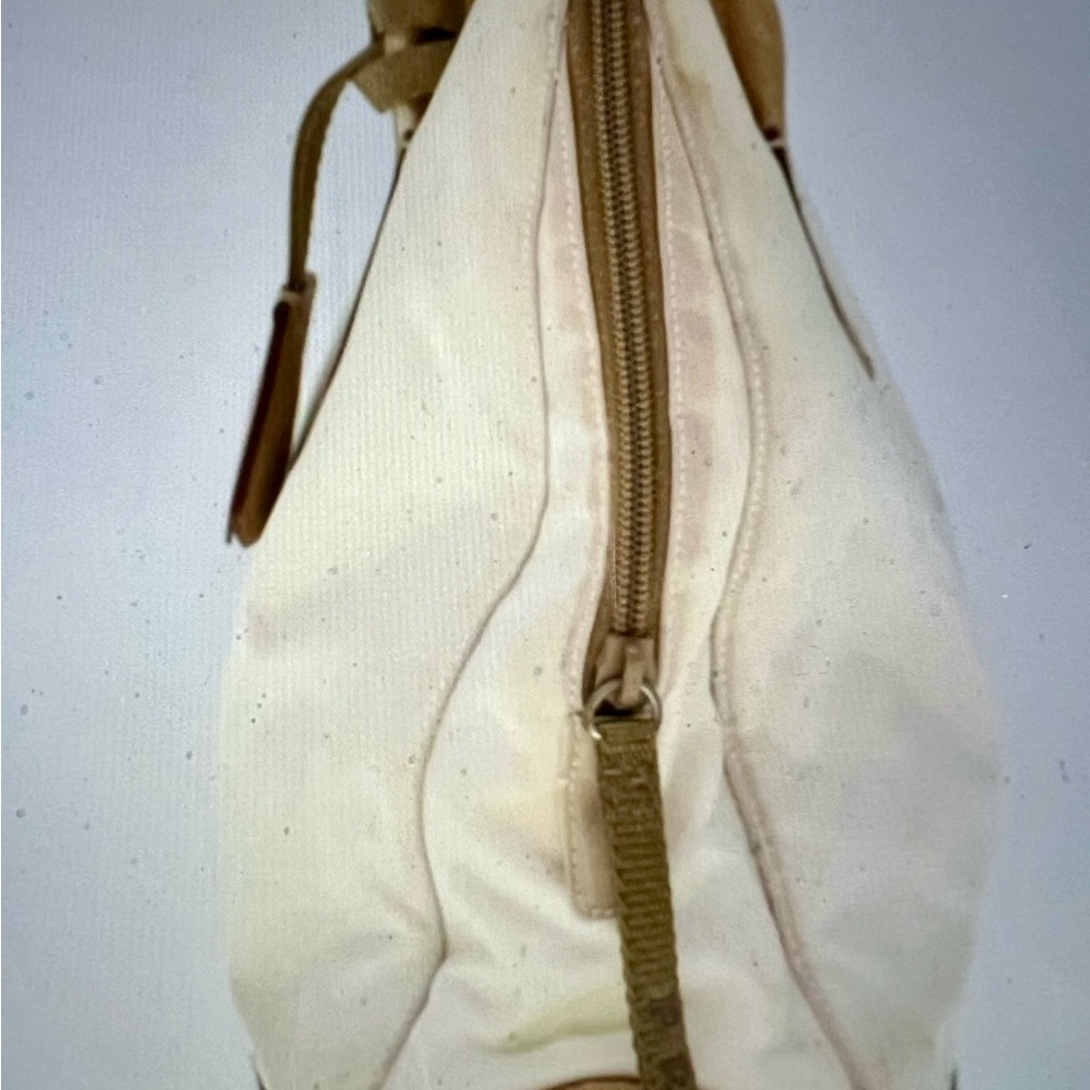 Prada Cream and Brown Shoulder Satchel Tote Bag - Picture 6 of 12